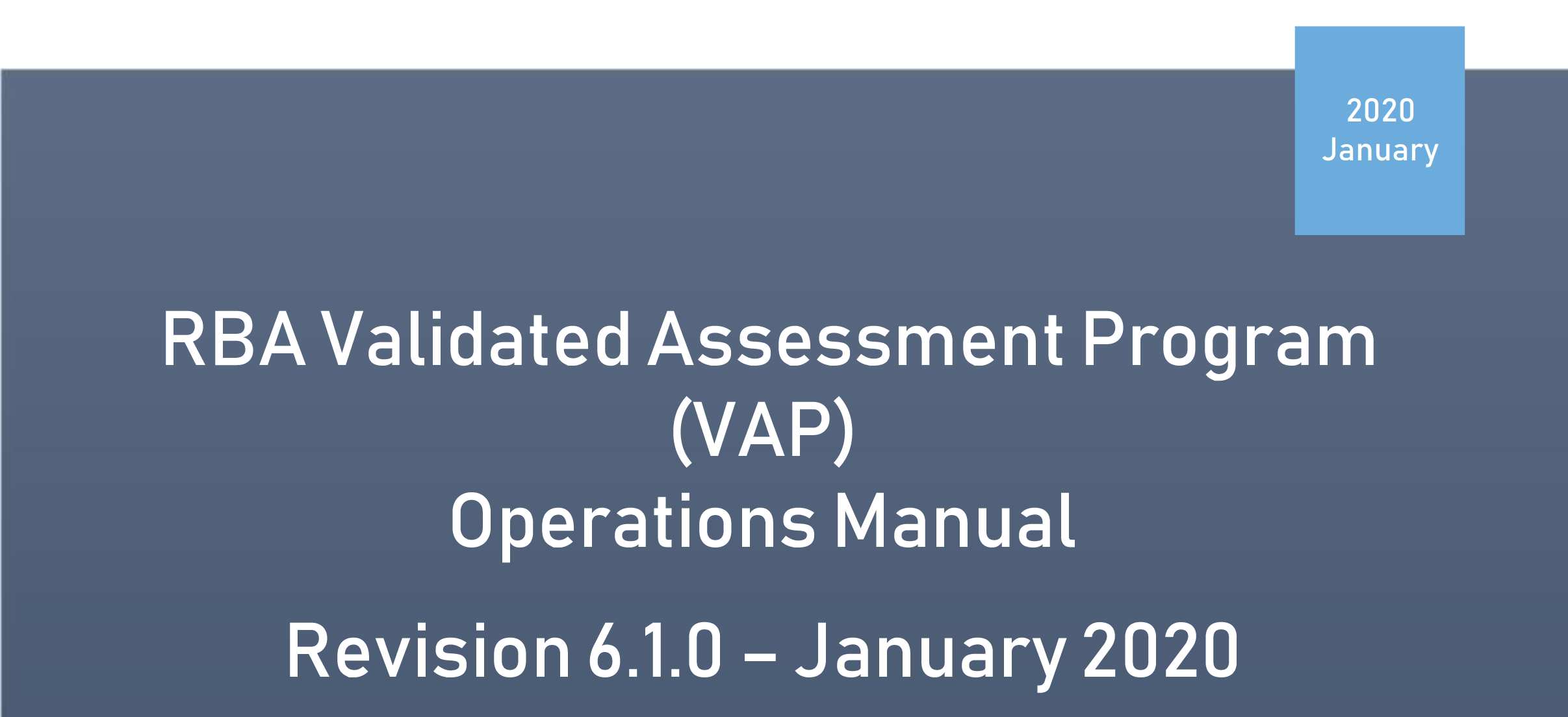 Download RBA VAP Code Interpretation Guidance 6.1.0